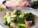 青梗菜と豚肉炒め煮